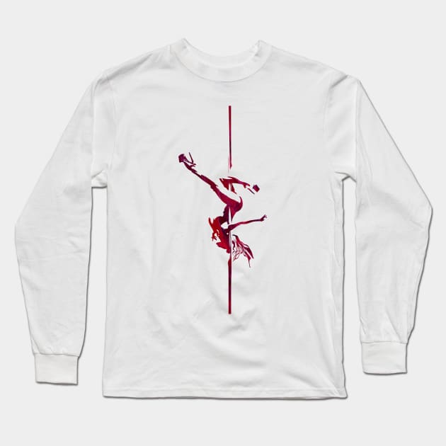 Pole Dancer Long Sleeve T-Shirt by Elenia Design